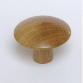 Knob style J 44mm oak lacquered wooden knob